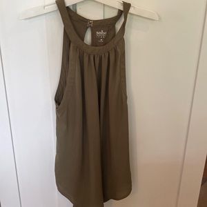 Tank top halter top from SOHO olive/tan color